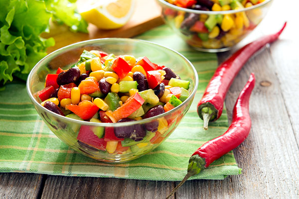 Mexican Salad Jar healthy option in Saudi Arabia